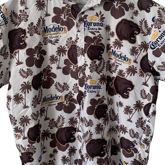 Pre Owned Men's Corona Modelo Short Sleeve Shirt Stand Out in Style Festive - Picture 6 of 10